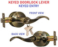 Constructor PRELUDE Entry Door Lever Handle Lockset Antique Bronze Finish