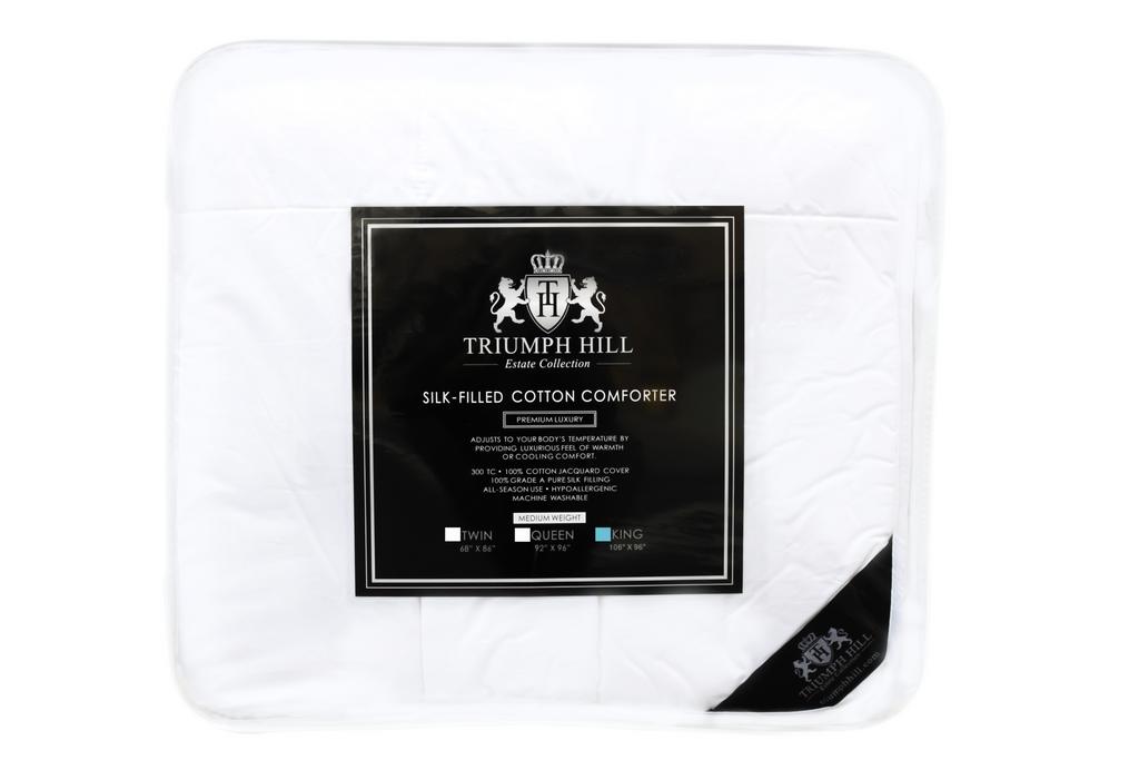 "Triumph Hill" Silk Medium Weight Bed Comforter King - DSD Brands