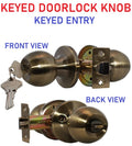 Constructor CHRONOS Entry Knob Handle Door Lock Set Antique Bronze Finish