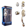 "Comfort" Entry Lock Set with Door Lever Handle, Satin Nickel Finish - DSD Brands
