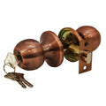 "Chronos" KEYED ALIKE Entry Antique Copper, Door Lever Lock Set Knob Handle Set - DSD Brands