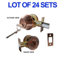 Wholesale Door Lock Sets Handle Knob Entry Passage Privacy Antique Copper - DSD Brands