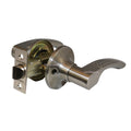 "Etude" Passage Lever Door Lock with Knob Handle Lockset, Satin Nickel Finish - DSD Brands