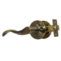 "Prelude" Passage Lever Door Lock with Knob Handle Lockset, Antique Bronze Finish - DSD Brands