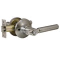 "Rondo" Entry Lever Door Lock with Knob Handle Lockset, Satin Nickel Finish - DSD Brands