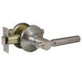 "Rondo" Passage Lever Door Lock with Knob Handle Lockset, Satin Nickel Finish - DSD Brands