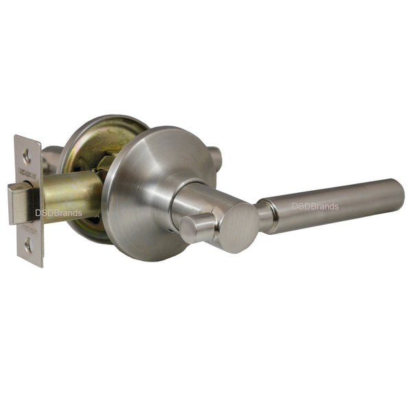 Constructor Rondo Satin Nickel Passage Lever Door Lock with Knob Handl ...