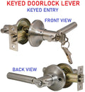 Constructor Rondo Satin Nickel Entry Lever Door Lock with Knob Handle