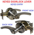 Constructor Etude Keyed Alike Satin Nickel Door Lockset Entry Lever Handle