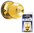 "Chronos" Dummy Polished Brass Finish, Door Lever Lock Set Knob Handle Set - DSD Brands