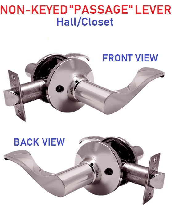 Constructor Prelude Satin Nickel Passage Lever Door Lock with Knob Han ...