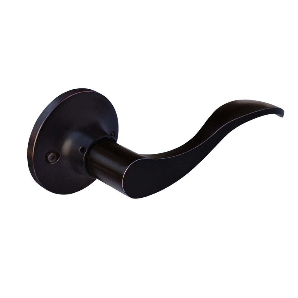 "Prelude" Dummy Right, Lever Door Lock with Knob Handle Lockset,  Oil Rubbed Bronze Finish - DSD Brands