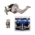 "Prelude" Passage Lever Door Lock with Knob Handle Lockset, Satin Nickel Finish - DSD Brands
