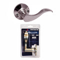 "Prelude" Dummy Right, Lever Door Lock with Knob Handle Lockset, Satin Nickel Finish - DSD Brands