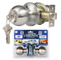 "Chronos" Entry Stainless Steel Finish ,Door Lever Lock Set Knob Handle Set - DSD Brands